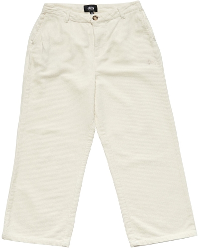 White Stussy Claudette Cord Women's Pants | USA000553