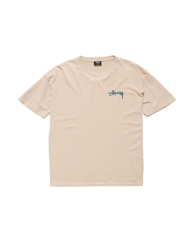 White Stussy Shadow Stock SS Men's T Shirts | USA000262