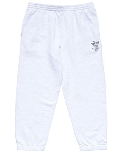 White Stussy World Tour Men's Track Pants | USA001014