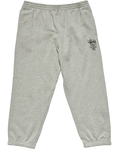 White Stussy World Tour Men's Track Pants | USA001015