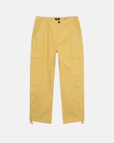 Yellow Stussy Ripstop Surplus Men's Cargo Pants | USA000592